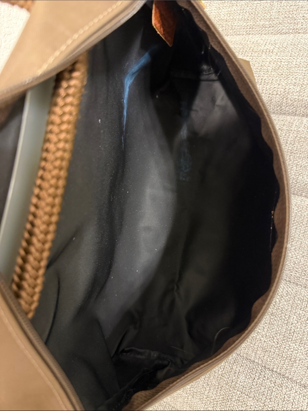 Longchamp Brown Toiletry Pouch with Leather Trim - Picture 9 of 11